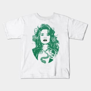 Gloria Trevi// green solid style, Kids T-Shirt